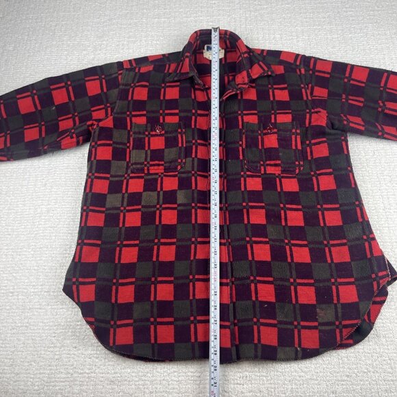 Vintage Champion Flannel Shirt Mens Size 15 1/2 Red 1970 Distressed Plaid (Read - Picture 16 of 16